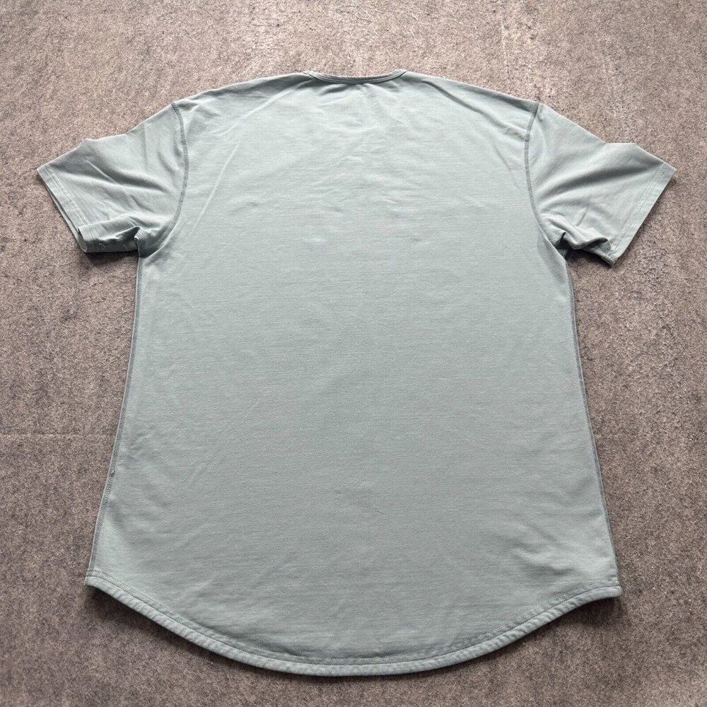 BYLT Shirt Men XL Blue Short Sleeve Crew Neck Performance Drop Cut Curved Hem 62 - Picture 10 of 15